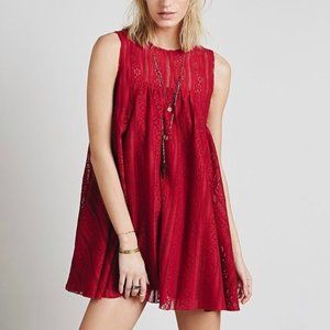 Free People Tuesla Swing Dress - Raspberry